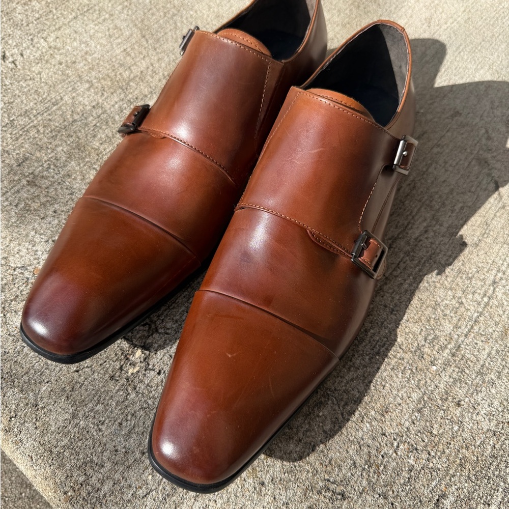 Kenneth Cole New York Brown Monk Strap Shoes - Picture 2 of 5